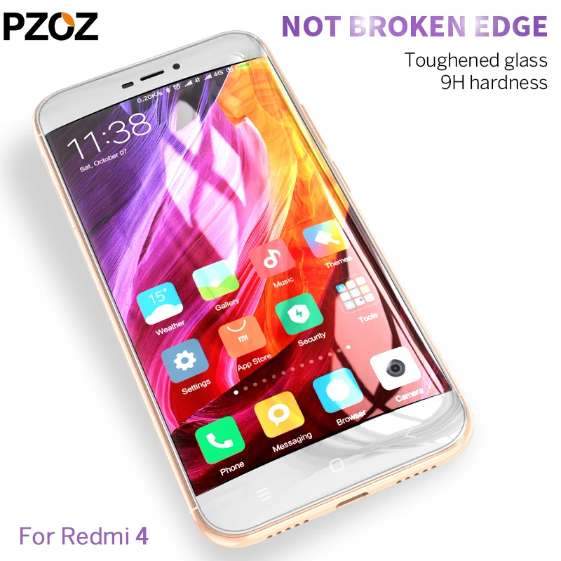 Pzoz Xiaomi redmi 4 pro стекло закаленное Полное покрытие prime Защитная пленка для экрана xiomi redmi 4 оригинальная стеклянная пленка xaomi 4 redmi 2.5D