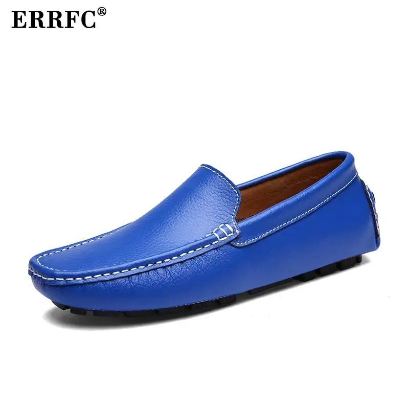 ERRFC/лаконичные мужские синие лоферы; модные Трендовые туфли без застежки; мокасин для отдыха; мужские белые туфли на плоской подошве; обувь на плоской подошве; Zapatos; большие размеры 47