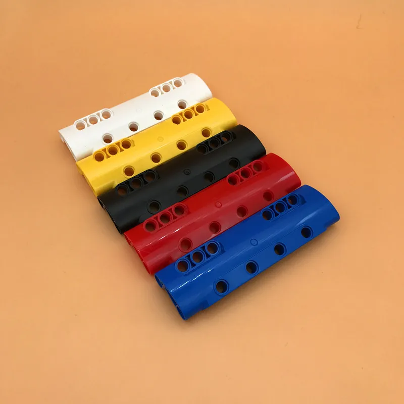 

10Pcs/lot TECHNIC PARTS Technic Panel Curved 11 x 3 with 10 Pin Holes through Panel Surface Assemble Particles Bricks Block Toys