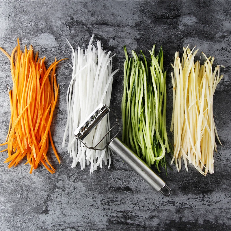 Практичный Нож для очистки овощей из нержавеющей стали, инструменты для овощей, терки, нож для очистки овощей, картофель, морковь, пилинг яблоко, два вида лезвий