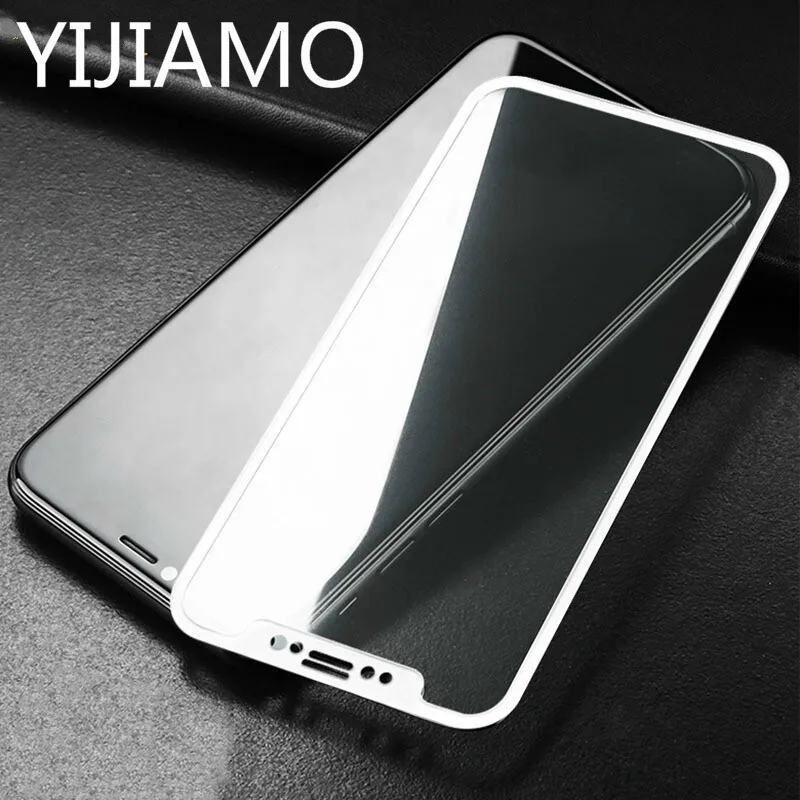 

For iphone X Xs Xr xs max Tempered Glass Black white 3d Carbon Fiber Screen Protector Film For iphone 8 7 6 6s Plus Xs Max Glass