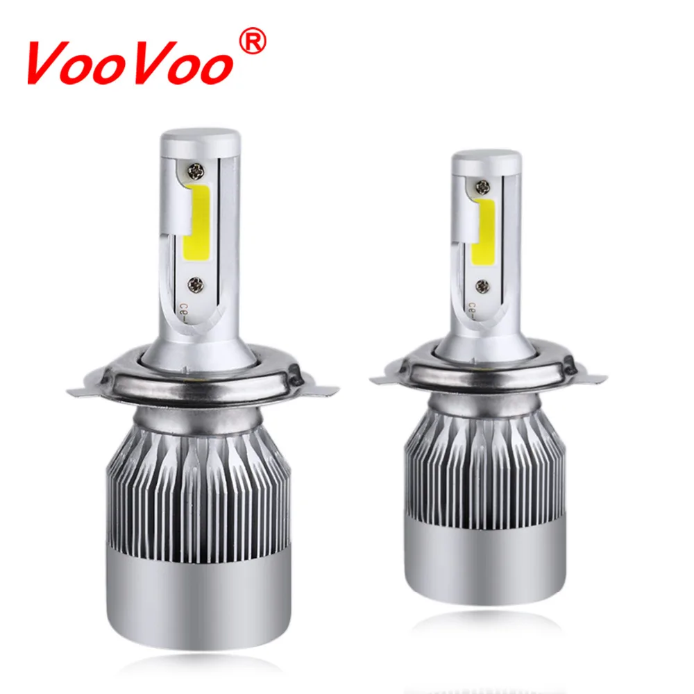 Автомобильные фары VooVoo светодиодные лампы H7 H4 72 Вт 8000LM COB H11 H8 H9 9005 HB3 9006 HB4 H1 H27 880 6000K