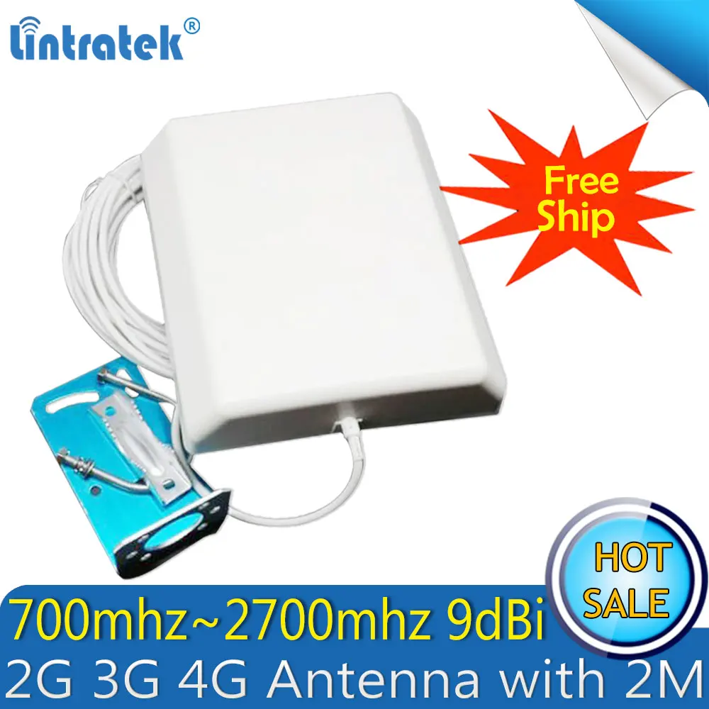 

Lintratek 9dbi 700-2700Mhz 2G 3G 4G Indoor Panel Antenna GSM CDMA WCDMA LTE UMTS Indoor Repeater Antenna 4G LTE Wall Antenna