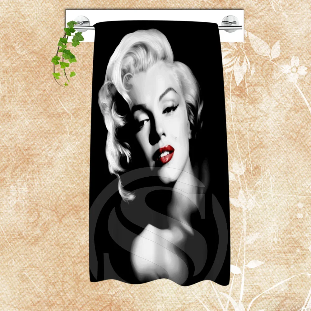 

H-P95 Custom Big Size 140cmx70cm Cotton Bath Towel marilyn monroe #14 Shower Towel For your family SQ00722-@H095