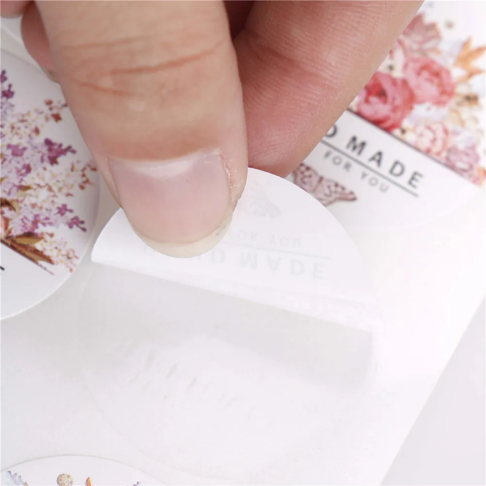 54pcs/lot(6 Sheets)Hand made Flower Design colorful round flowers butterfly Sticker Labels Stationery Sticker just for you