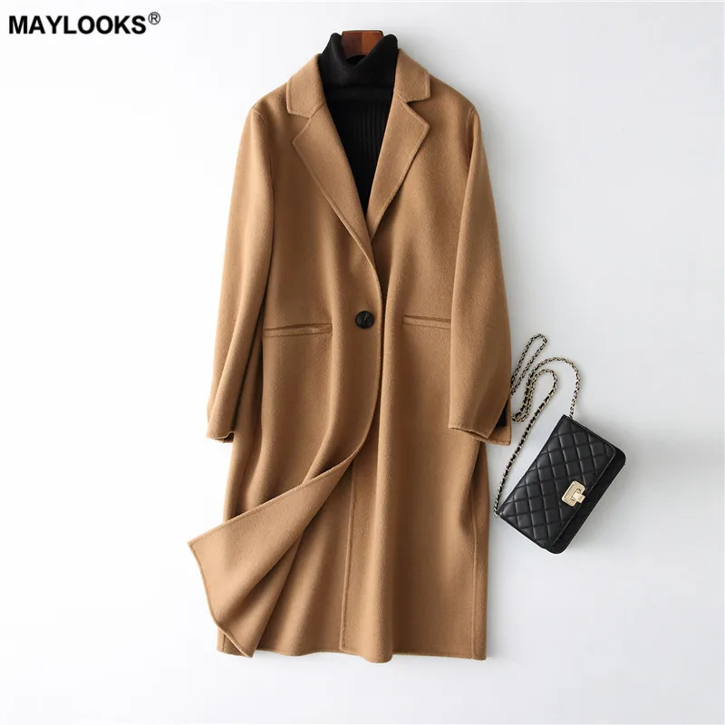 38052 2018 Maylooks Fourrure bleu Beige Manteau camel Mode Nouvelle De dAqxYqRa