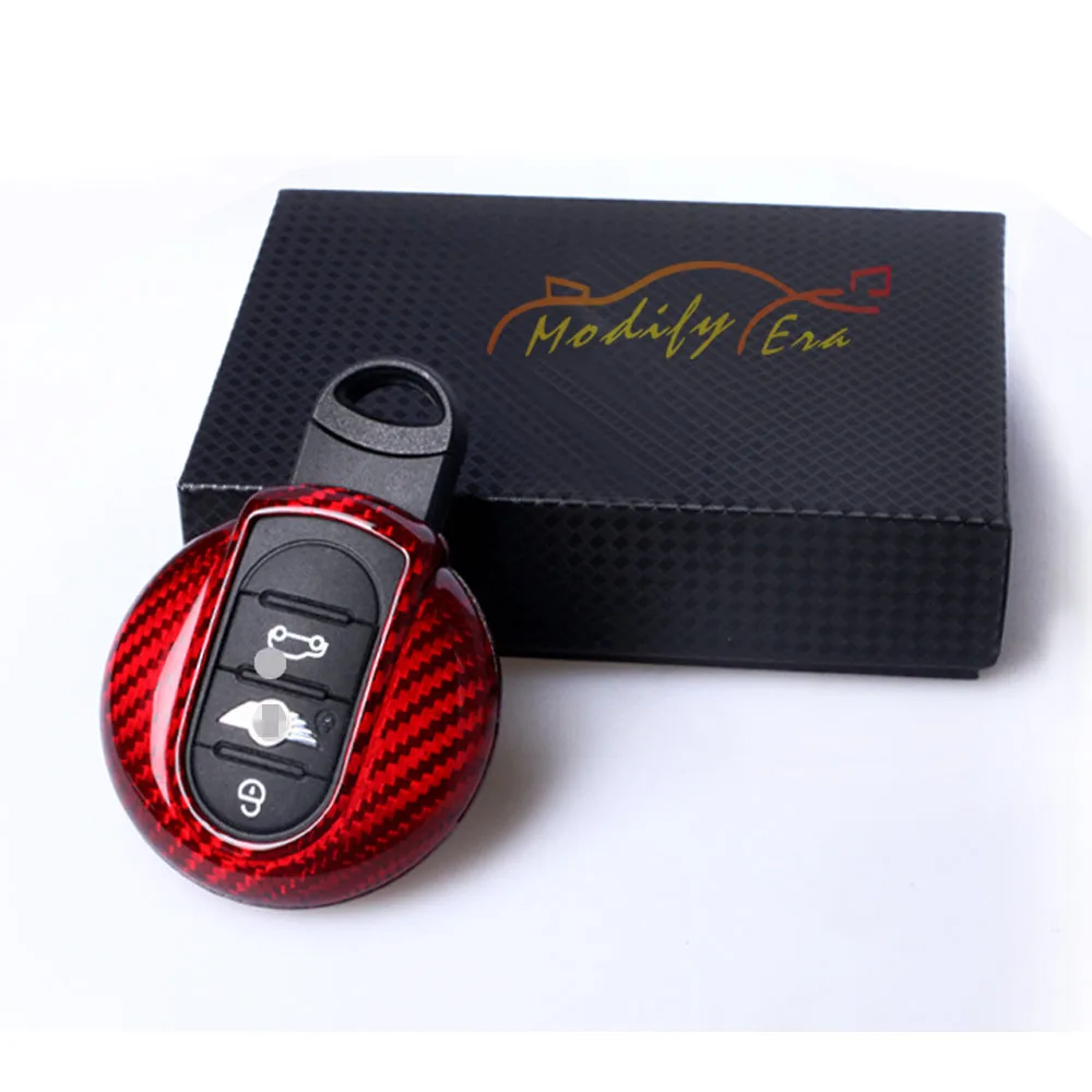 Carbon Fiber Smart key case Key shell Key Covers For BMW MINI Cooper