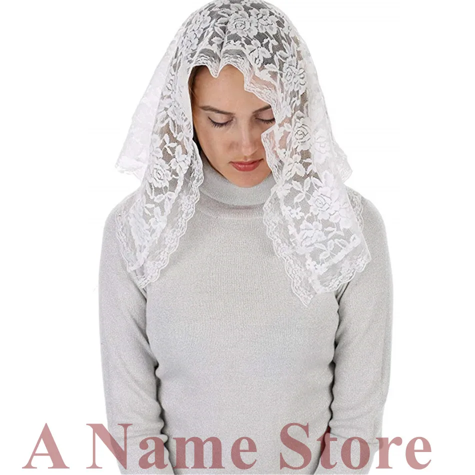 ISHSY белая Фата невесты Mantilla для церкви вуаль католической латиноамериканской