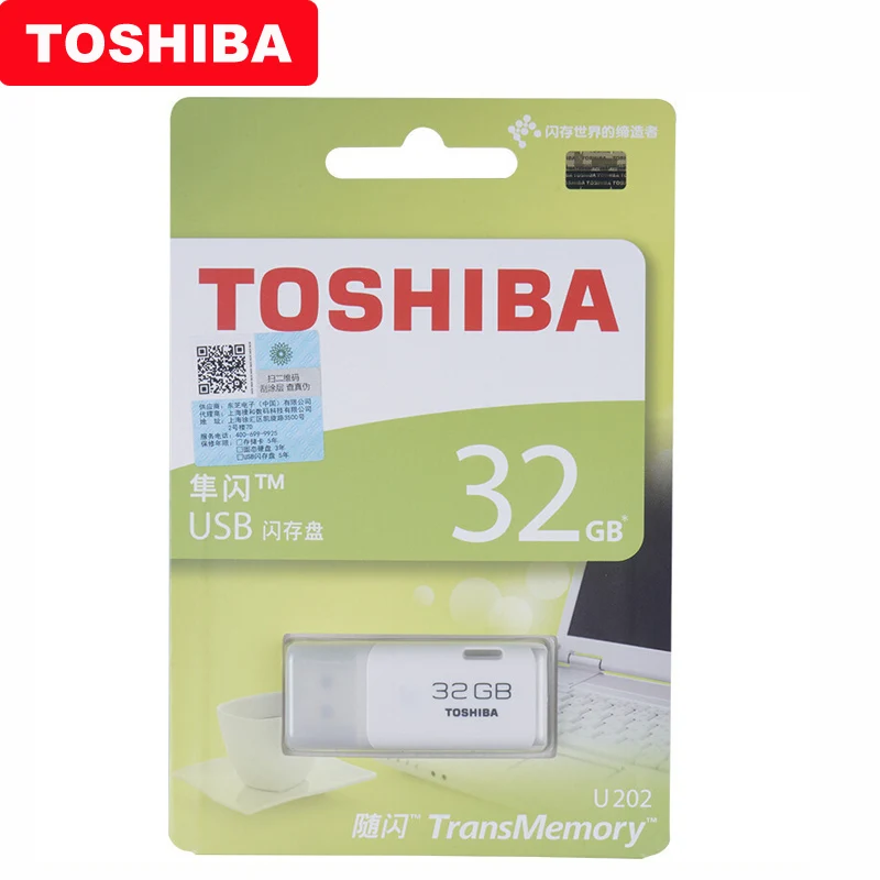 Флеш накопитель TOSHIBA U202 USB 2 0 100% оригинал 64 ГБ 32 16 мини карта памяти флешка флеш