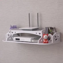 

DIY Carved Woden HDF STB Remote Control Holder TV Set-Top Decorative Wall Shelf Mobile Phone Storage Rack WiFi Router Organizer