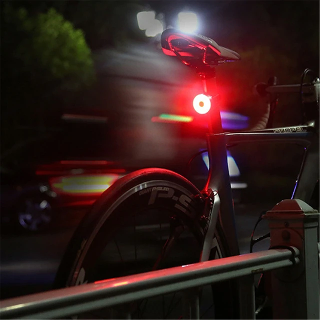 Cheap LED USB Charge Bicycle Lights Waterproof Smart Brake Sense Bicycle Tail Light Rear Lamp Rechargeable Bicycle Accessories 4 Color