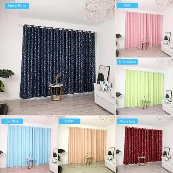 

Lily Flower Printed Semi-Blackout Curtains Home Bedroom Windows Decor Drapes for Household Windows Accessories Curtains