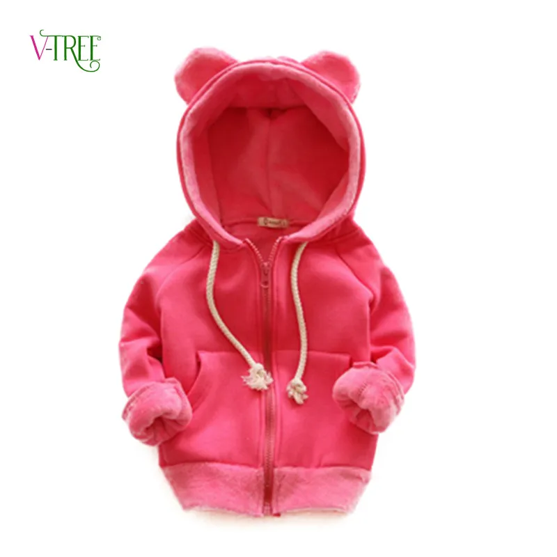 

HOT children jackets warm fleece jacket for girls outwear & coats spring autumn windbreaker thicken infant baby jacket cardigan