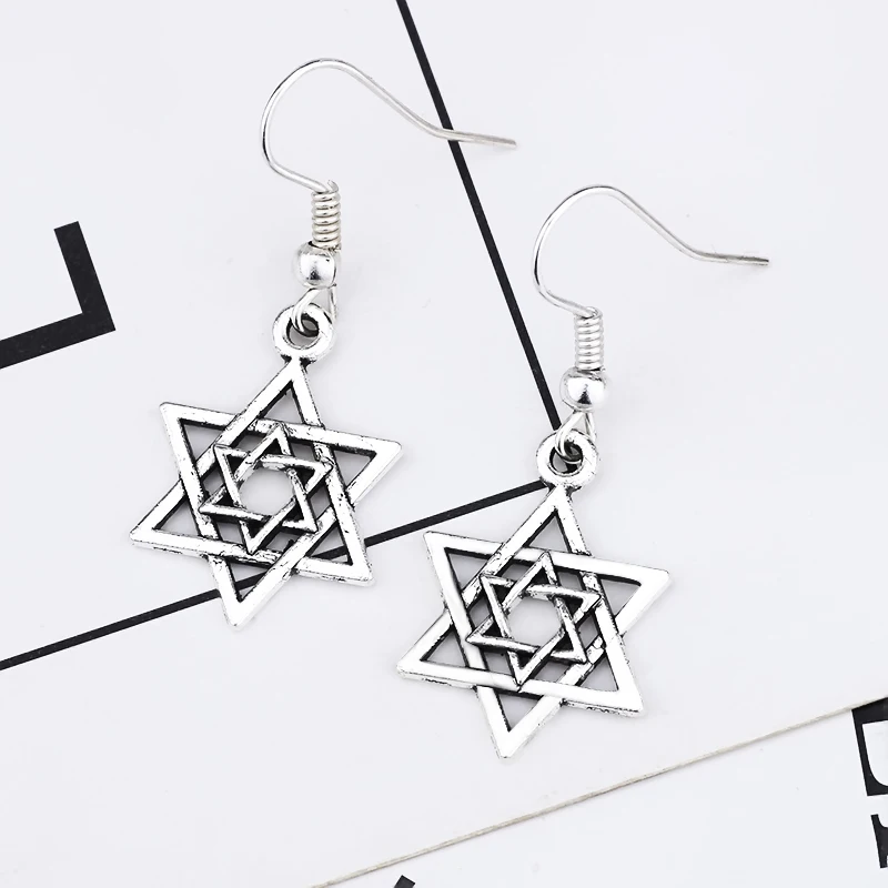 Vintage-Steampunk-Inverted-Triangle-Star-Of-David-Hook-Earrings-For-Women-Hollow-Hexagram-Pendientes-Earings-Dropshipping (2)