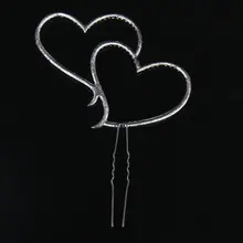 MYPF-Double-Heart Cake Topper Decoration for Wedding/Engagement/Birthday Party/Anniversary