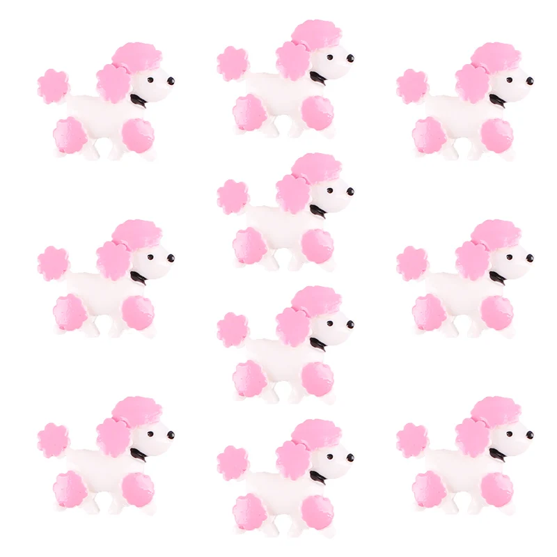 

50pcs Preppy Poodle Puppy Dog Flat back Resin Scrapbooking Crafts Embellishment Flatback Charms Cabachons