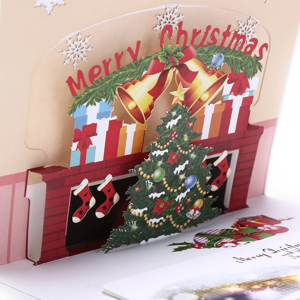 MENGXIANG счастливый год Счастливого Рождества оригами Санта 3d открытка праздничный детский подарок Рождественская открытка-раскладушка Спасибо Давая карту