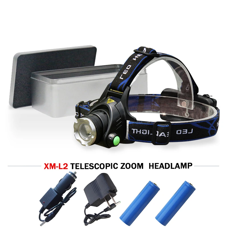

xm l2 rechargeable Fishing Yellow light white light powerfu led head lamp head torch led headlamp 18650 hunting light waterproof