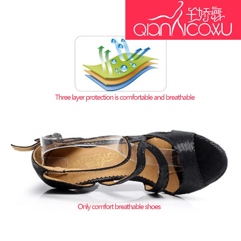 Женская пикантная обувь для латинских танцев на ремешках женские летние