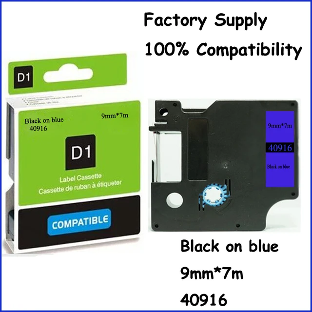 Best Offers LUDEOU For Dymo 40916 D1 9mm Printer Plastic Label Tapes Black on Blue 9 mm Compatible Dymo Machine Refill Roll Ribbon Tapes Best Offers LUDEOU For Dymo 40916 D1 9mm Printer Plastic Label Tapes Black on Blue 9 mm Compatible Dymo Machine Refill Roll Ribbon Tapes