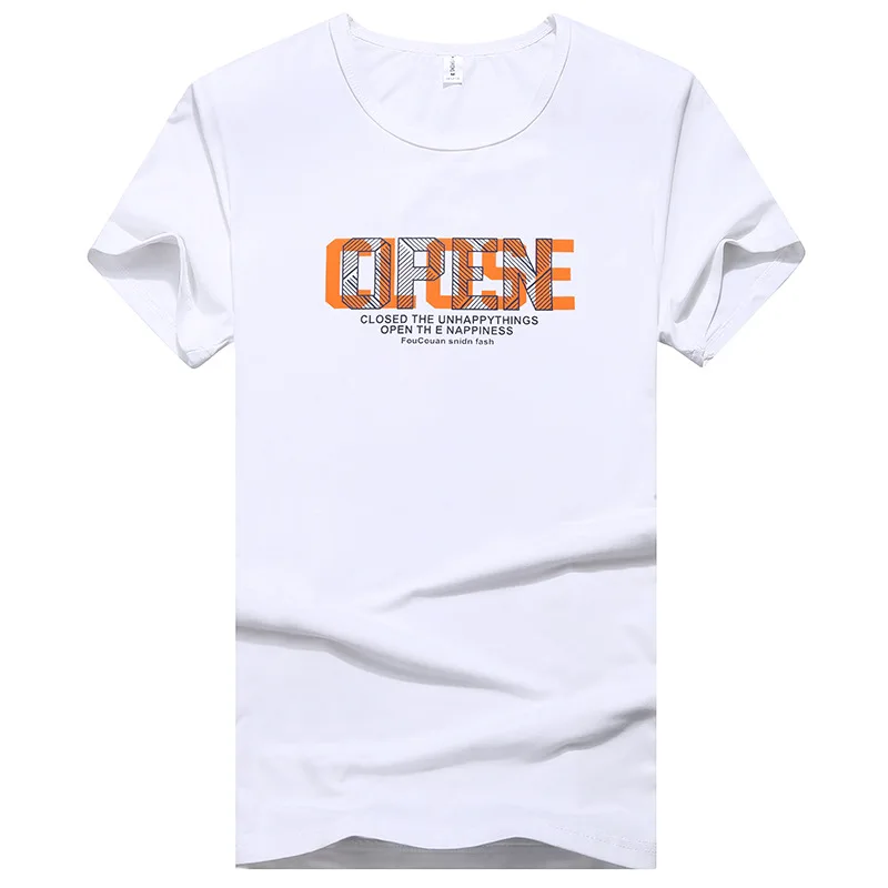 2019 New Fashion Hip Hop T Shirt Men Letter Print Tees 100% Cotton Custom T Shirt Summer Tops Tee Paper Shirt for Men Size M-4XL