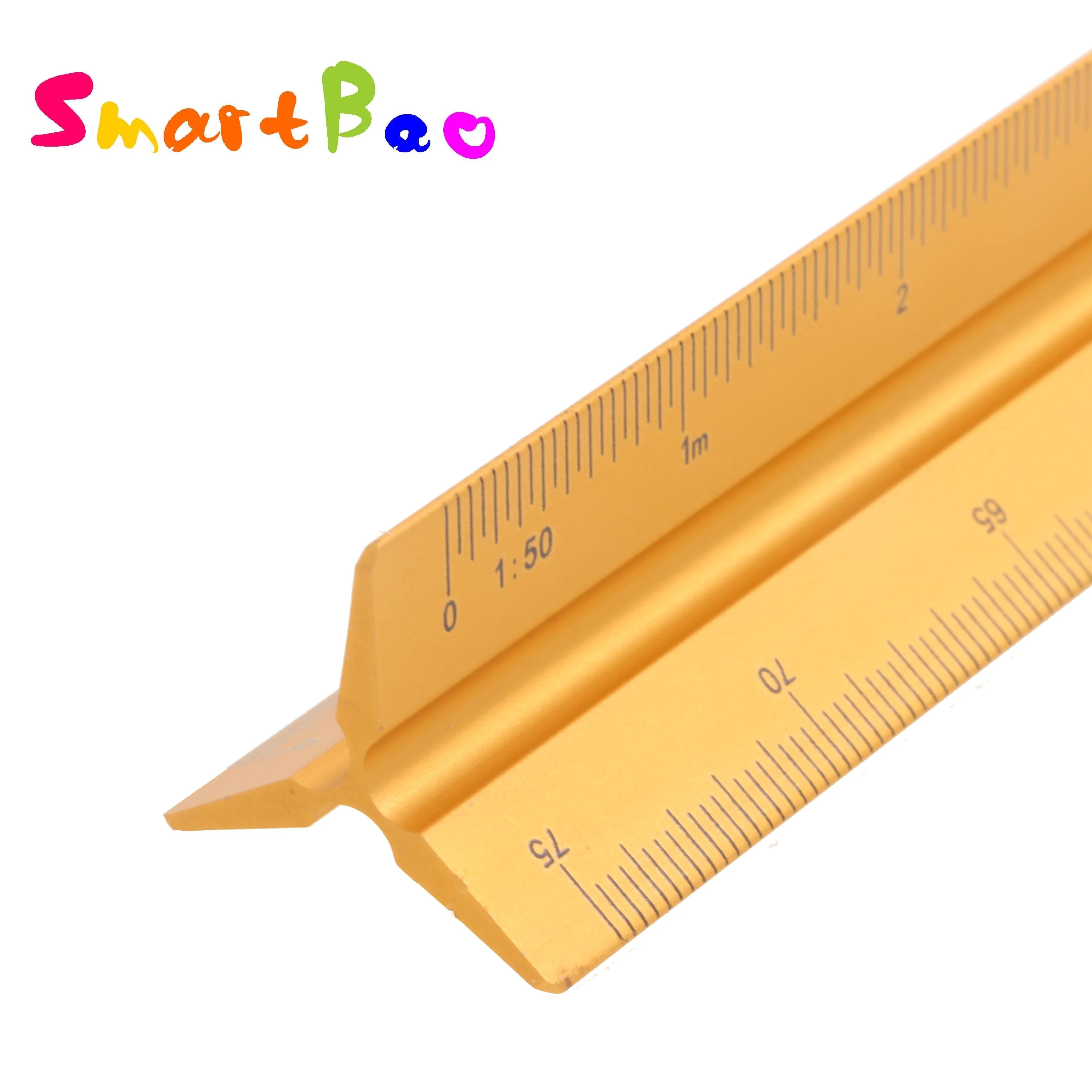 3pcs Metal Aluminium Engineer Triangular Scale Ruler Scale Ruler Architect