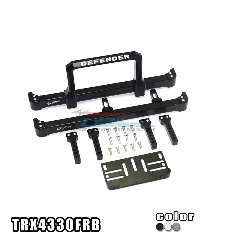 

TRAXXAS TRX-4 TRX4 82056-4 Aluminum alloy front + rear bumper for RC car stable (on road street fighter) - set TRX4330FRB