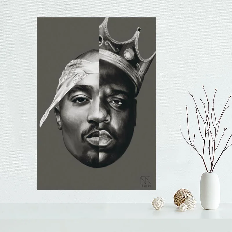 Хороший на заказ 2PAC, Тупак Холст плакат печать живопись искусство настенный Шелковый плакат ткань печать ткань плакат - Цвет: Фиолетовый