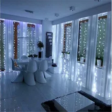 2M x 2M 192 LED Home Outdoor Holiday Christmas Decorative Wedding xmas String Fairy Curtain Garlands Strip Party Lights ac220v 6x3m 600led home outdoor holiday christmas decorative wedding xmas string fairy curtain garlands strip party lights