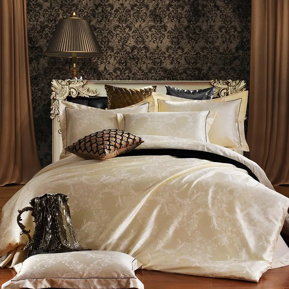 Discount Luxury Tribute Silk satin Jacquard Bedclothes 2018 Hot new