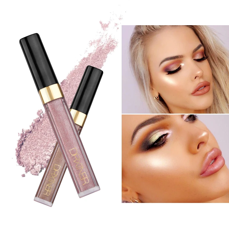 

DRXINER Highlighter Cream Liquid Illuminator Makeup Shimmer Glow Kit Make Up Facial Brighten Shine Brand Cosmetic 4colors