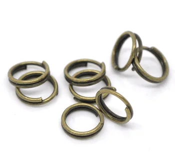 

Alloy Split Jump Rings Round Antique Bronze 6mm( 2/8") Dia, 300 PCs new