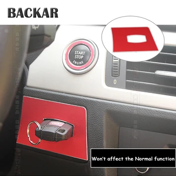 

BACKAR Auto Car Aluminum Alloy Stickers For BMW E90 E91 E92 E93 Keyhole Frame Start Stop Switch Botton Ring Covers Accessories
