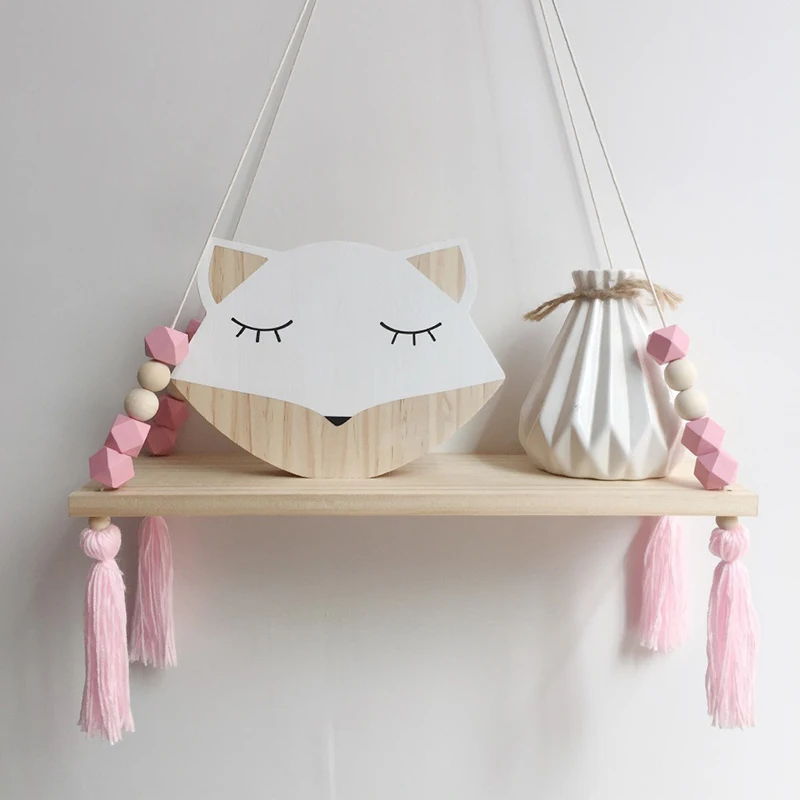 INS в скандинавском стиле деревянные животные белая лиса декоративные для детской комнаты украшения детские игрушки реквизит для фотосъемки