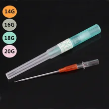 1 peça de aço eu. v. Cateter piercing de cannula, kit de medidores para o corpo, 14g, 16g, 18g, 20g anéis de anéis