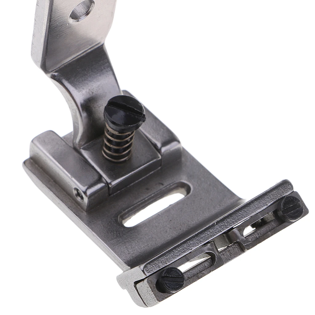 Industrial Sewing Machine Attachment: Two-Side Adjustable Tape Guide Foot Suitable for ZigZag Machines