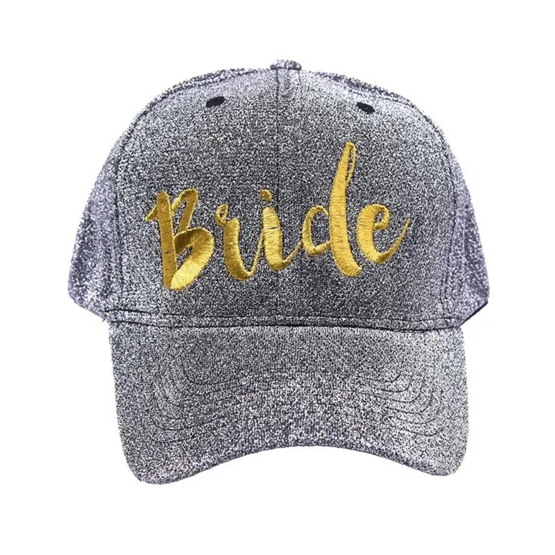 Женская летняя бейсбольная кепка с вышитыми золотыми буквами для команды невесты, регулируемая бейсболка для свадебной вечеринки в стиле хип-хоп