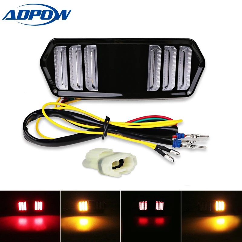 

LED Motorcycle Black Tail Brake Turn Signals Light For Honda Grom MSX 125 CBR650F CTX700 CTX700N Turn Signal Indicator