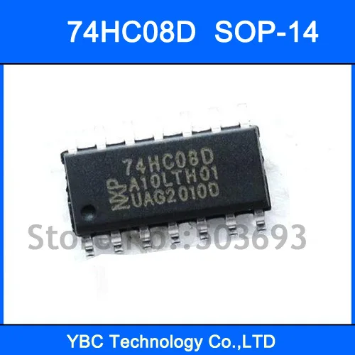 

100PCS SMD 74HC08D 7408 74HC08 Quadruple 2-Input Positive-AND Gate SOP-14