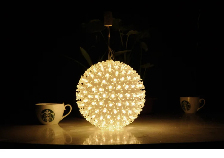 Светодиодный светильник с цветком, светодиодный шар, сказочный светильник, глобус, цветущая вишня, рождественская елка, украшение дома, свадебный фон, отель