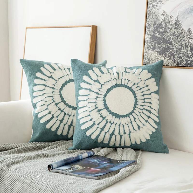 Наволочка для подушки с вышивкой 45 х45 см|cushion cover|cushion cover greygrey cushion |