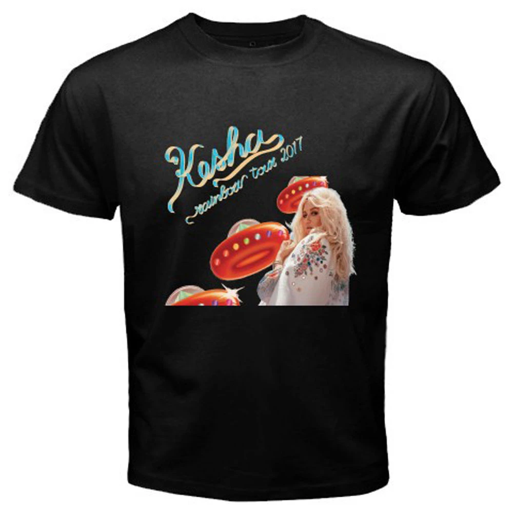 Make T Shirts Online Regular New Kesha Rainbow Tour 2017 Music Men S Black T Shirt Size S To 3xl Short O Neck Tee Shirt For Men Black T Shirt T Shirttee Shirt Aliexpress