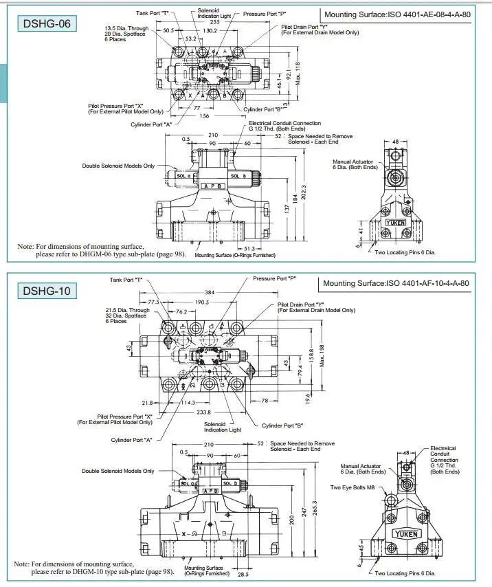 DSHG-04/DSHG-06/DSHG-10/гидравлический направленный контроль Valv DSHG-04