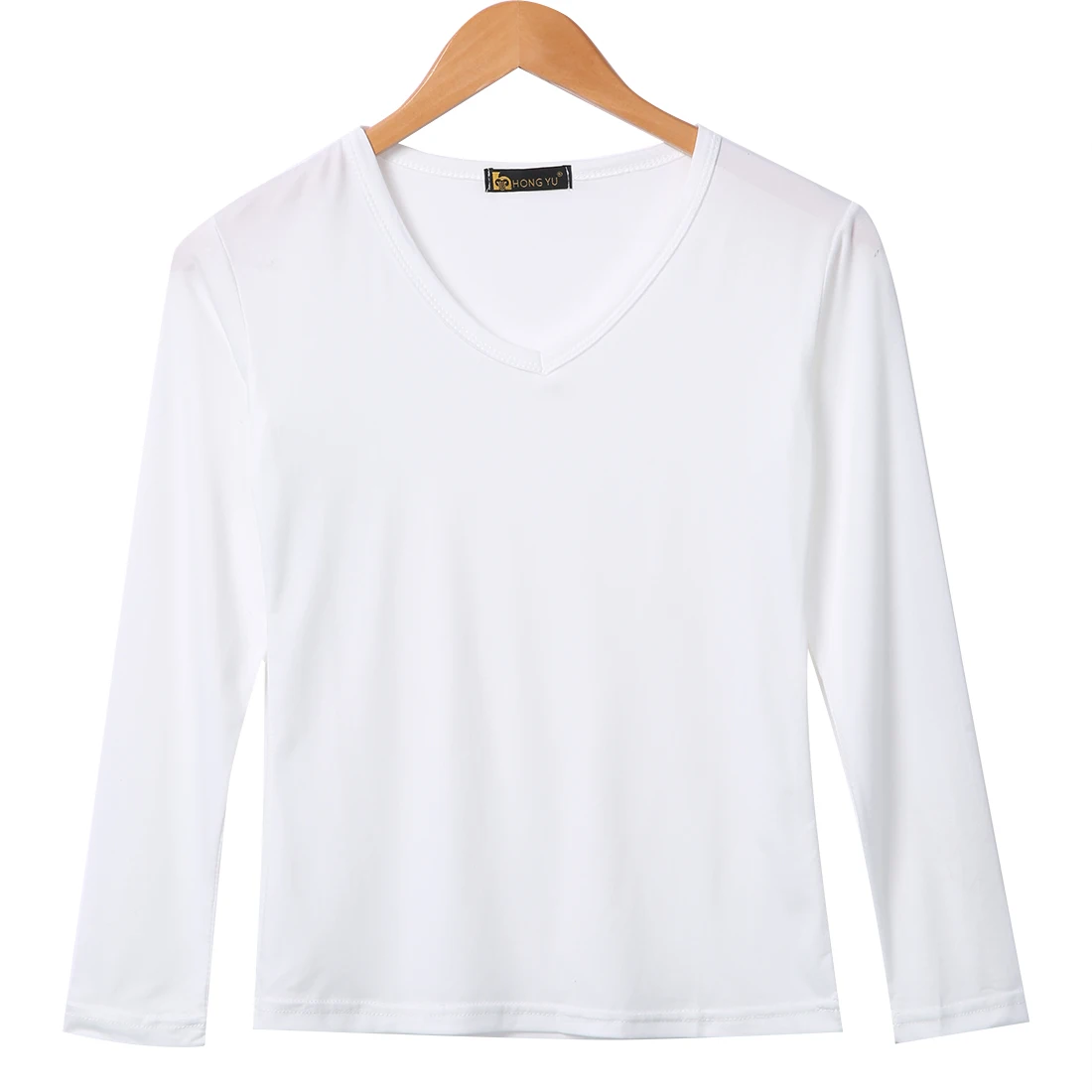 Женская свободная футболка с длинным рукавом и V образным вырезом|fashion women t shirt|womens