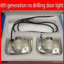no Drilling 6th generation CREE Car door Logo light 3d Ghost Shadow lamp led Step Puddle Light for all the cars 2pcs