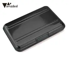 AMZDEAL Portable Memory Card Case Micro SD Holder Waterproof Single Layer Aluminum 16 slots for SD/ SDHC/ SDXC/Micro SD Card