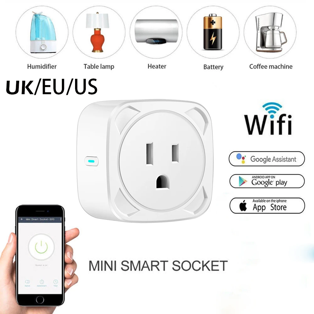 

Professional Wireless Wifi Smart Home Socket Switch Remote Control Socket WiFi Smart work with Amazon Alexa Google Assistant
