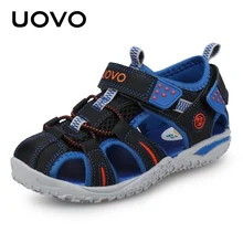 UOVO/Новое поступление года; летние пляжные сандалии; детские сандалии с закрытым носком; детская модная дизайнерская обувь для мальчиков;#24-38