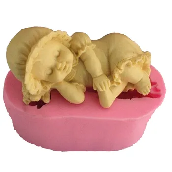 

3D Sleeping Baby Silicone Soap mold 3D Handmade silicone mould DIY Craft molds S346