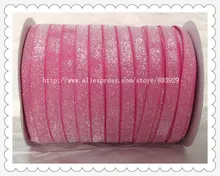 (50 jardas/lote) Não-stretch 1.5 “Fosco Jardim Rose Glitter Fita